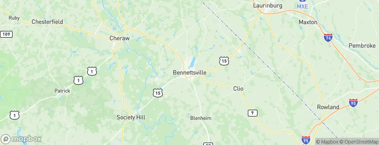 Bennettsville, United States Map