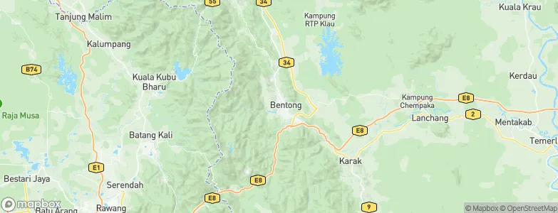Bentong Town, Malaysia Map