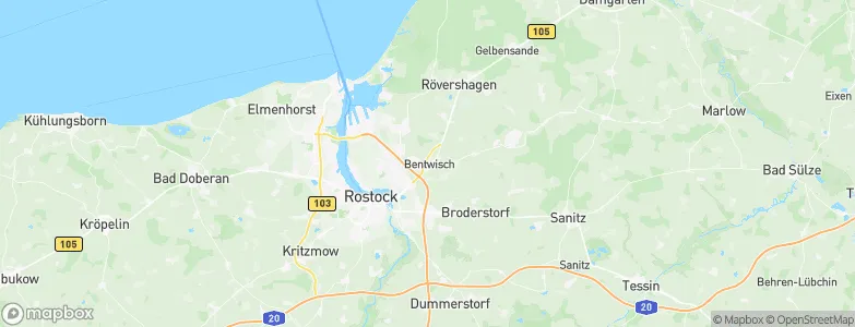Bentwisch, Germany Map