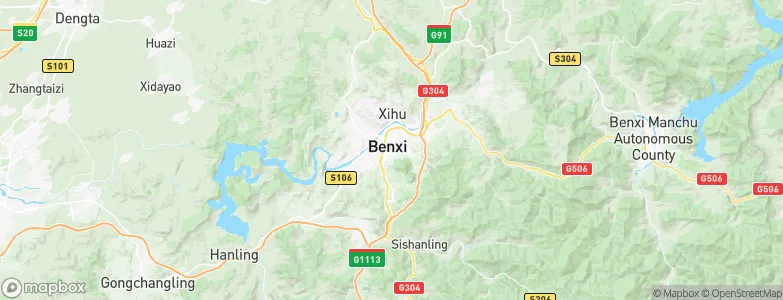 Benxi, China Map