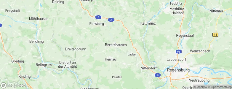 Beratzhausen, Germany Map