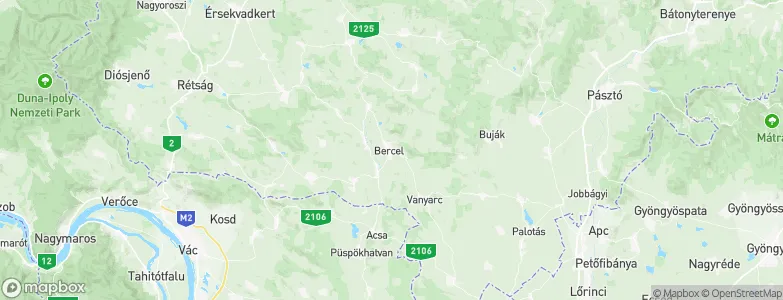 Bercel, Hungary Map