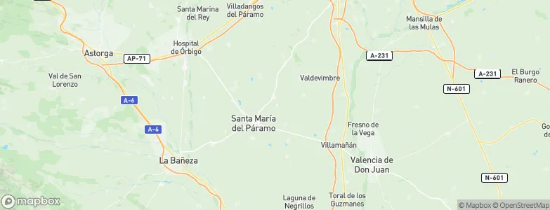 Bercianos del Páramo, Spain Map