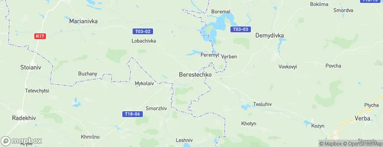 Berestechko, Ukraine Map