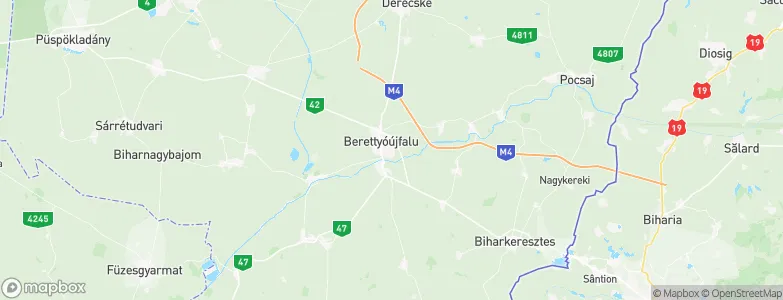 Berettyóújfalu, Hungary Map