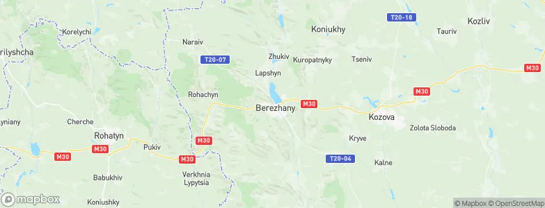 Berezhany, Ukraine Map
