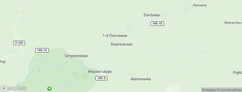Berëzovskaya, Russia Map
