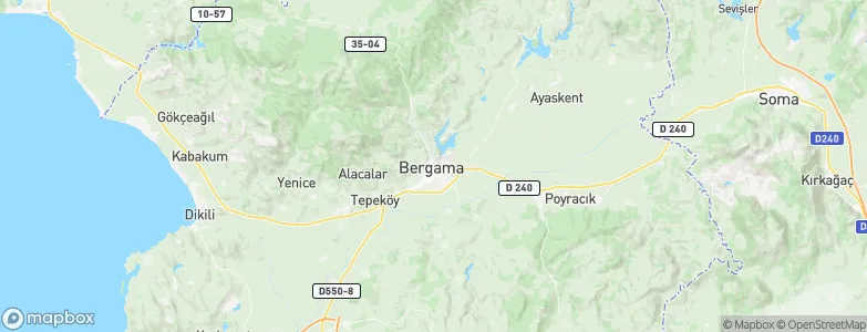 Bergama, Turkey Map