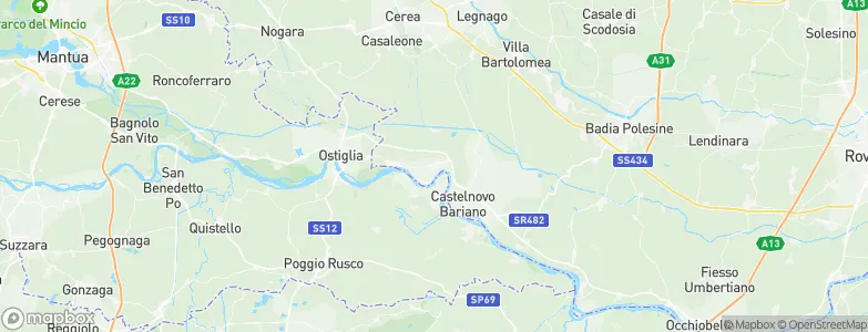 Bergantino, Italy Map