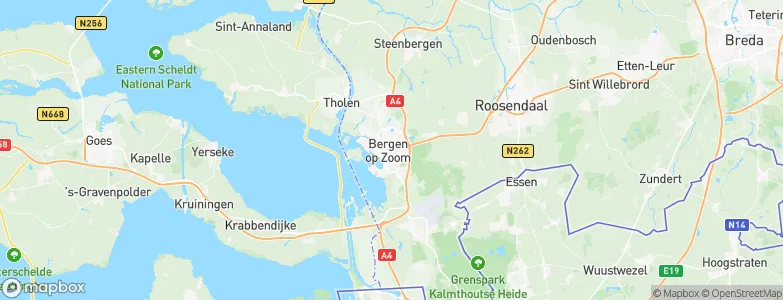 Bergen op Zoom, Netherlands Map