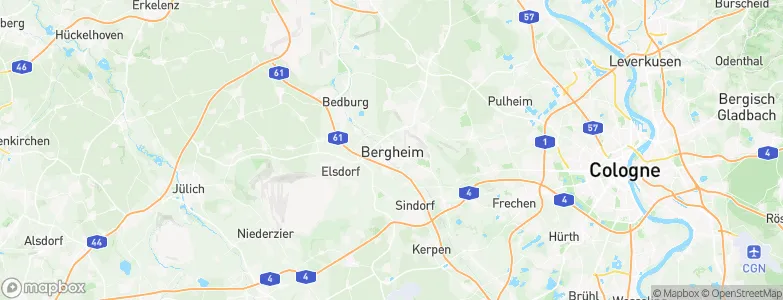 Bergheim, Germany Map