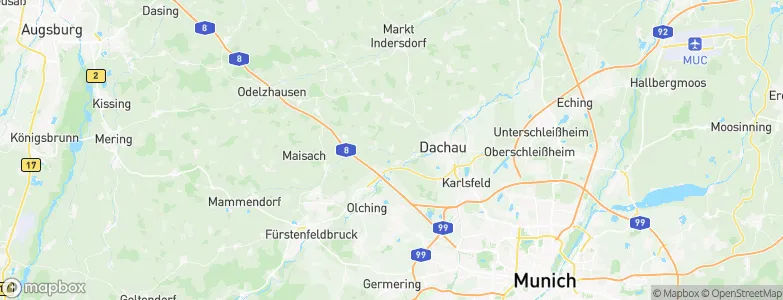 Bergkirchen, Germany Map