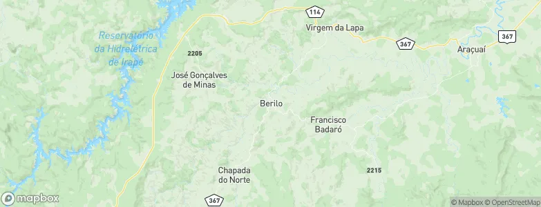 Berilo, Brazil Map