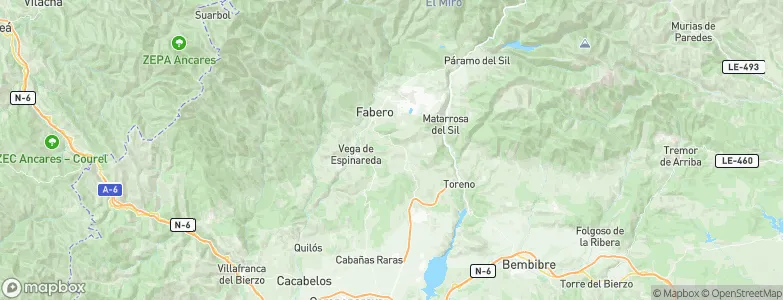 Berlanga del Bierzo, Spain Map