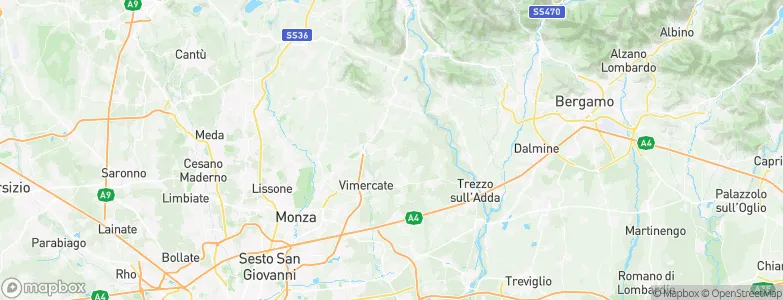 Bernareggio, Italy Map