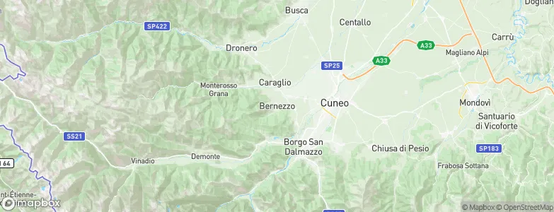 Bernezzo, Italy Map