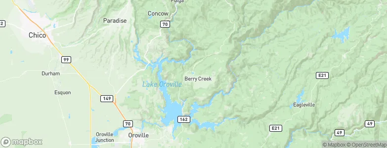 Berry Creek, United States Map