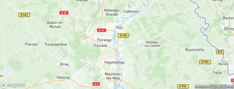 Bertrange, France Map