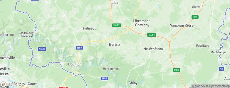 Bertrix, Belgium Map