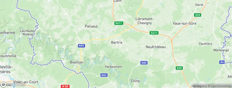 Bertrix, Belgium Map