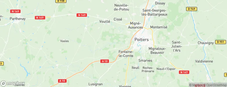 Béruges, France Map