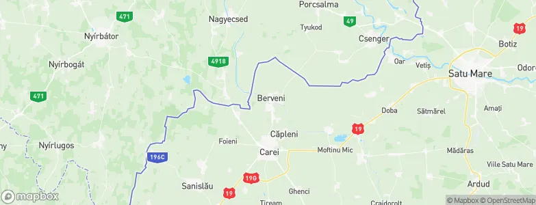 Berveni, Romania Map