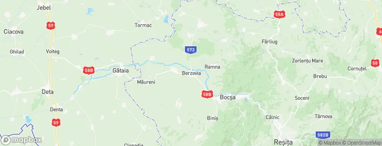 Berzovia, Romania Map