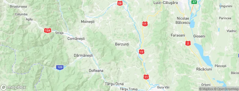 Berzunţi, Romania Map