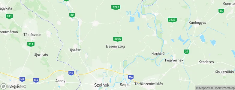 Besenyszög, Hungary Map