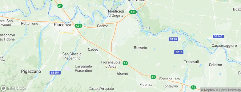 Besenzone, Italy Map