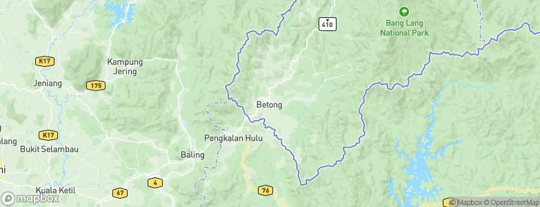 Betong, Thailand Map