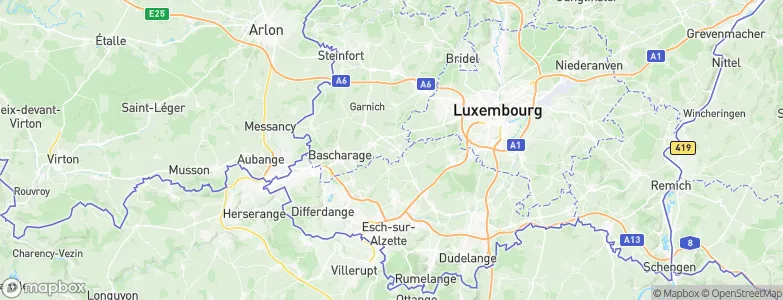 Bettange-sur-Mess, Luxembourg Map