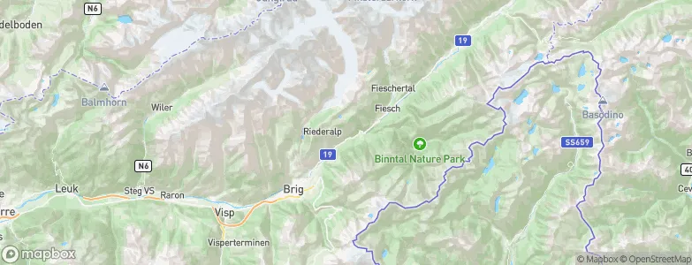 Betten, Switzerland Map