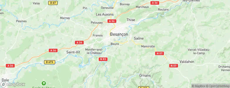Beure, France Map