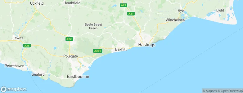 Bexhill-on-Sea, United Kingdom Map