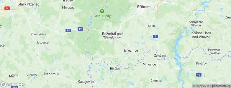 Bezděkov pod Třemšínem, Czechia Map