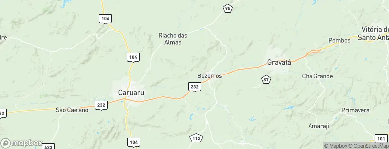 Bezerros, Brazil Map
