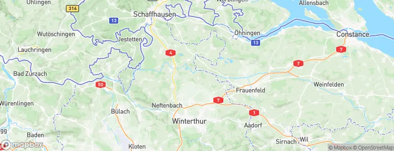 Bezirk Andelfingen, Switzerland Map