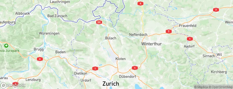 Bezirk Bülach, Switzerland Map