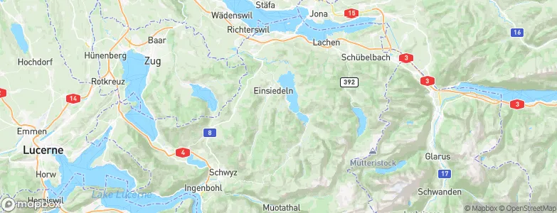 Bezirk Einsiedeln, Switzerland Map