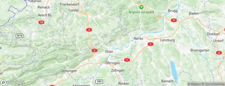 Bezirk Gösgen, Switzerland Map