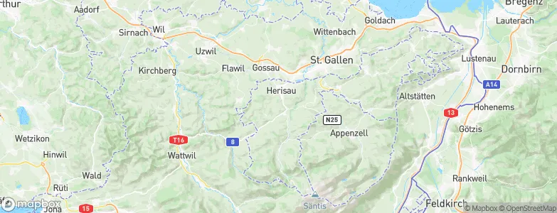 Bezirk Hinterland, Switzerland Map