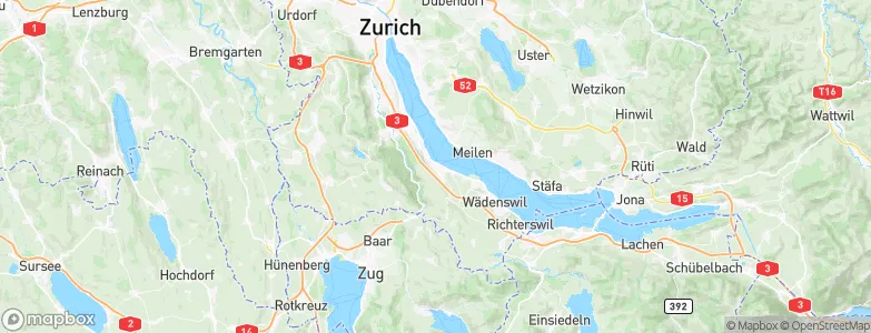 Bezirk Horgen, Switzerland Map