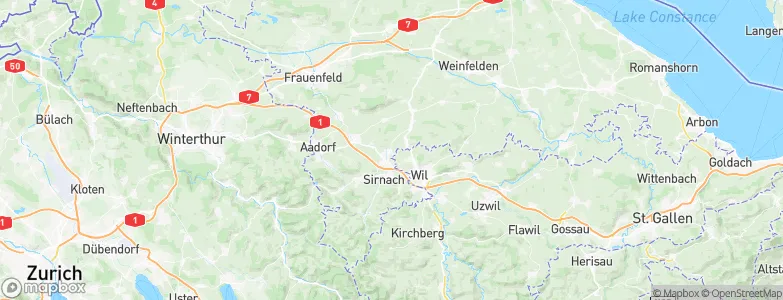 Bezirk Münchwilen, Switzerland Map