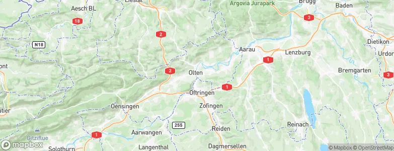 Bezirk Olten, Switzerland Map