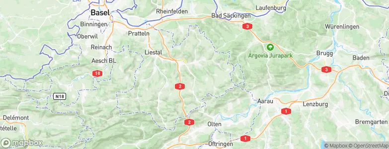 Bezirk Sissach, Switzerland Map