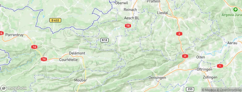 Bezirk Thierstein, Switzerland Map