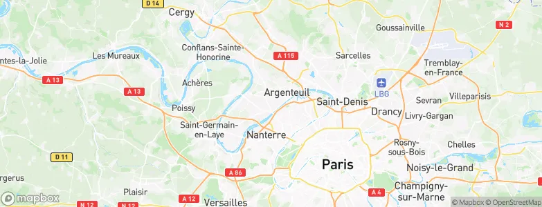 Bezons, France Map