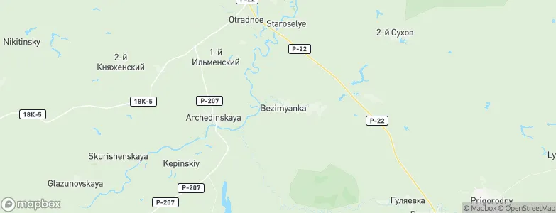 Bezymyanka, Russia Map