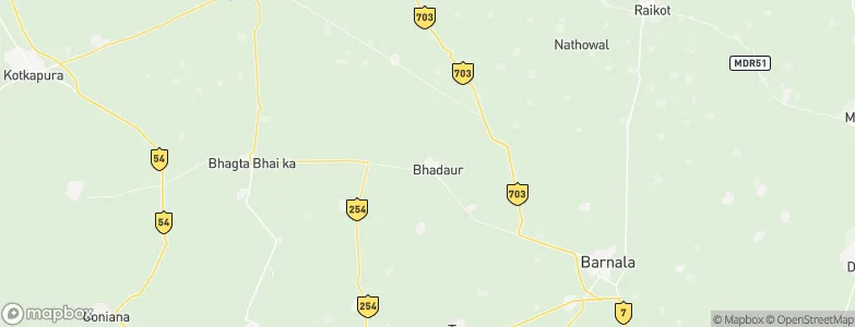 Bhadaur, India Map